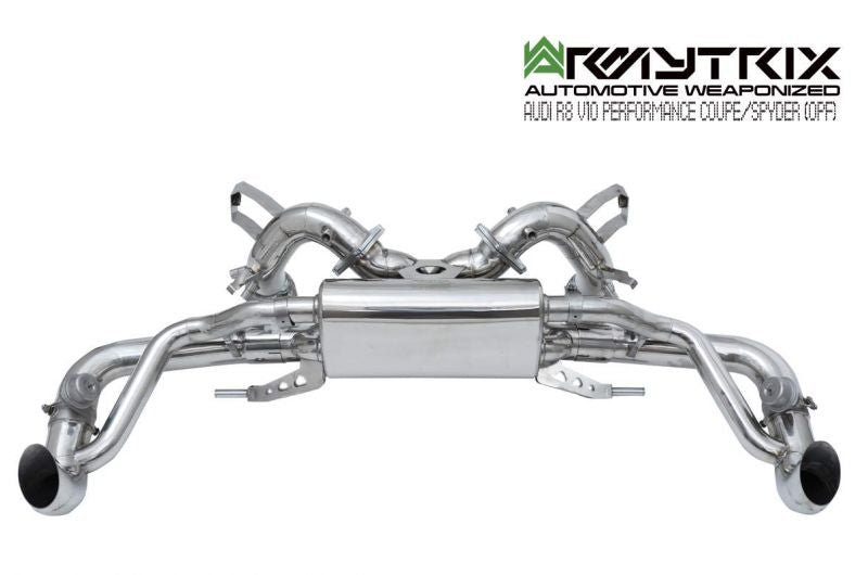 Armytrix exhaust system for Audi R8 MKII V10 Performance Coupé/Spyder OPF (2019-Present) valvetronic exhaust system