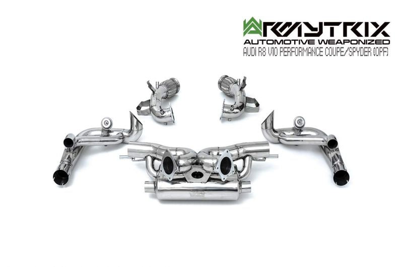 Armytrix exhaust system for Audi R8 MKII V10 Performance Coupé/Spyder OPF (2019-Present) valvetronic exhaust system
