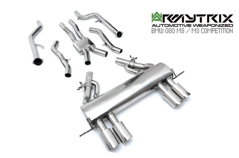 Armytrix exhaust system for BMW G80 M3 Competition valvetronic exhaust system