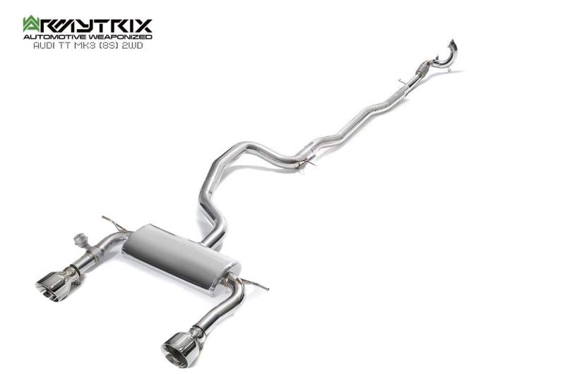Armytrix exhaust system for Audi TT 8S MK3 1.8 2.0 TFSI 2WD Coupé (2015-present) valvetronic exhaust system