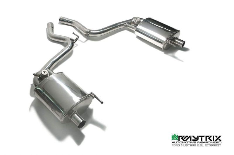 Armytrix exhaust system for Ford Mustang (MK6) 2.3 ecoBoost (2015-present) valvetronic exhaust system