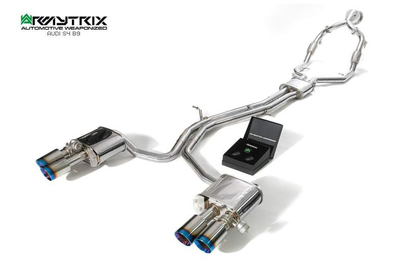 Armytrix exhaust system for Audi S4 B9 3.0 TFSI Non-OPF (2017-present) valvetronic exhaust system