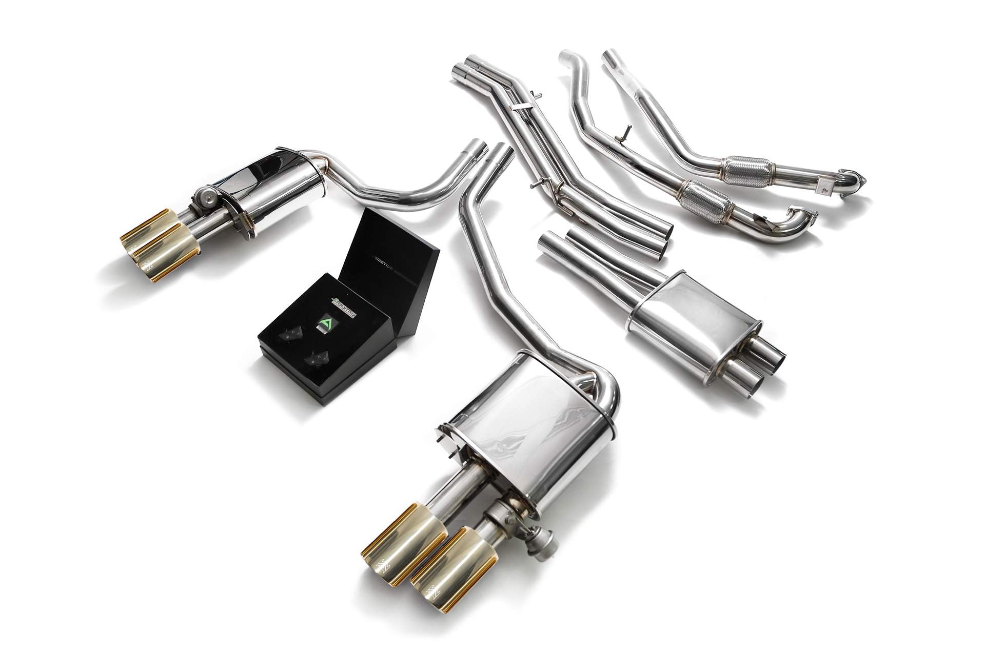 Armytrix exhaust system for Audi S4 B9 3.0 TFSI Non-OPF (2017-present) valvetronic exhaust system