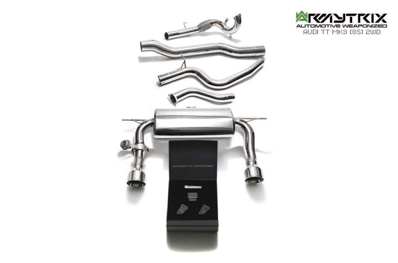 Armytrix exhaust system for Audi TT 8S MK3 1.8 2.0 TFSI 2WD Coupé (2015-present) valvetronic exhaust system