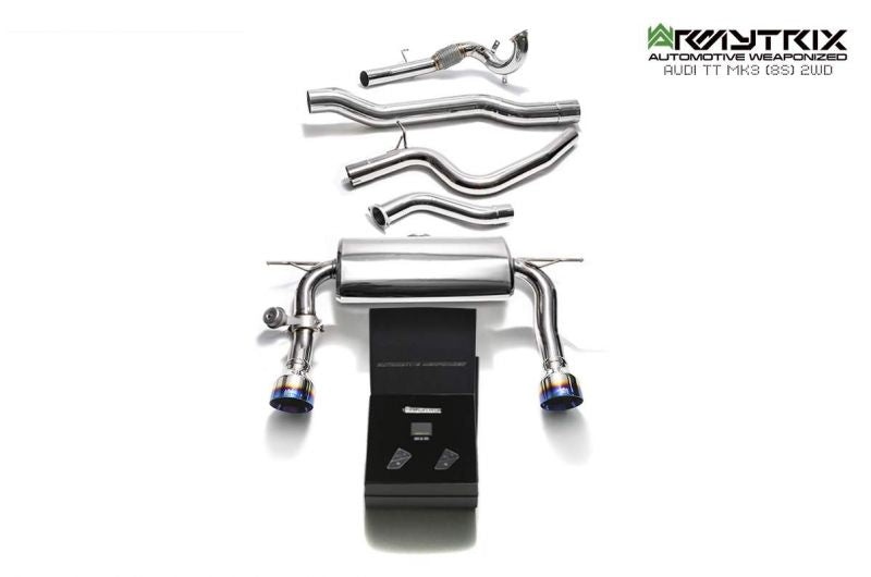 Armytrix exhaust system for Audi TT 8S MK3 1.8 2.0 TFSI 2WD Coupé (2015-present) valvetronic exhaust system