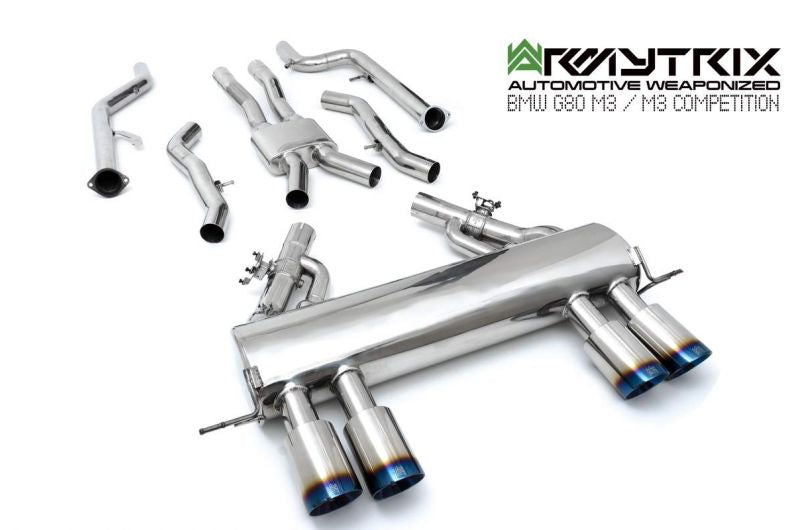 Armytrix exhaust system for BMW G80 M3 Competition valvetronic exhaust system