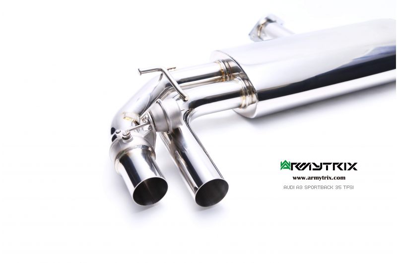 Armytrix exhaust system for Audi A3 Sportback 35 TFSI (2013-2018) valvetronic exhaust system