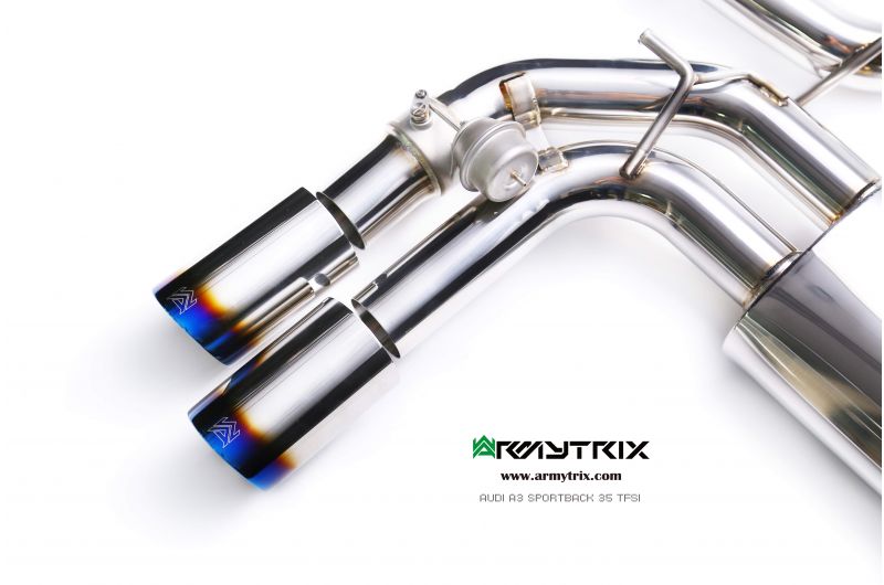 Armytrix exhaust system for Audi A3 Sportback 35 TFSI (2013-2018) valvetronic exhaust system