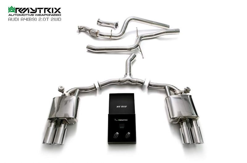 Armytrix exhaust system for Audi A4 B9 2.0 TFSI Sedan/Avant (2WD) (2016-present) valvetronic exhaust system