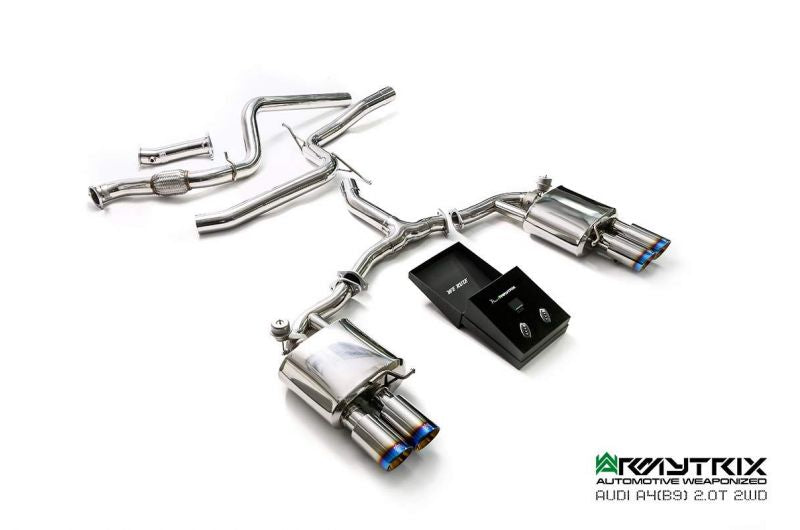 Armytrix exhaust system for Audi A4 B9 2.0 TFSI Sedan/Avant (2WD) (2016-present) valvetronic exhaust system