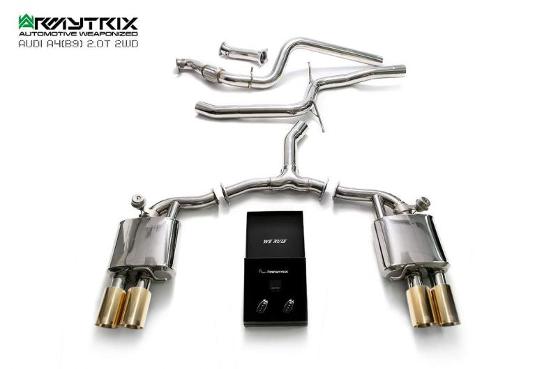 Armytrix exhaust system for Audi A4 B9 2.0 TFSI Sedan/Avant (2WD) (2016-present) valvetronic exhaust system