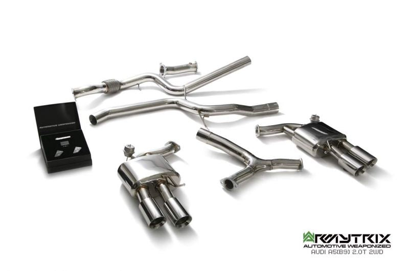 Armytrix exhaust system for Audi A5 B9 2.0 TFSI Coupé 2WD (2016-present) valvetronic exhaust system