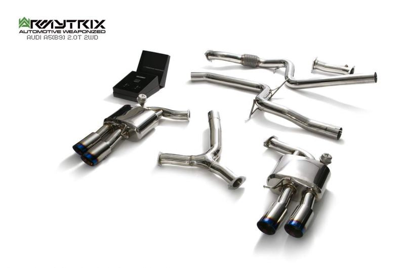 Armytrix exhaust system for Audi A5 B9 2.0 TFSI Coupé 2WD (2016-present) valvetronic exhaust system