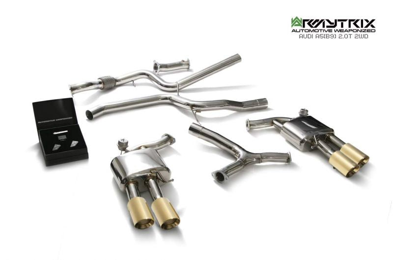 Armytrix exhaust system for Audi A5 B9 2.0 TFSI Coupé 2WD (2016-present) valvetronic exhaust system