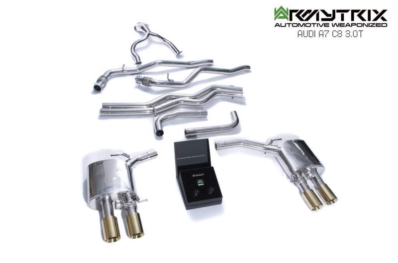Armytrix exhaust system for Audi A6 C8 55 TFSI (2018-present) valvetronic exhaust system