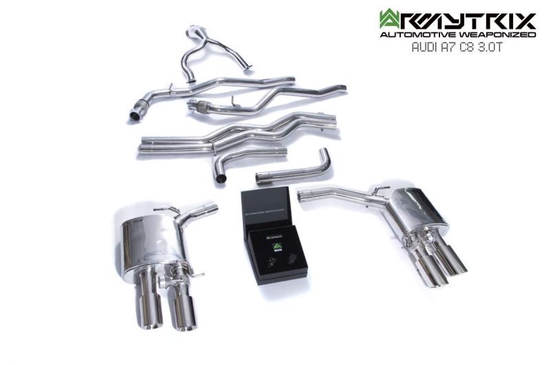 Armytrix exhaust system for Audi A6 C8 55 TFSI (2018-present) valvetronic exhaust system