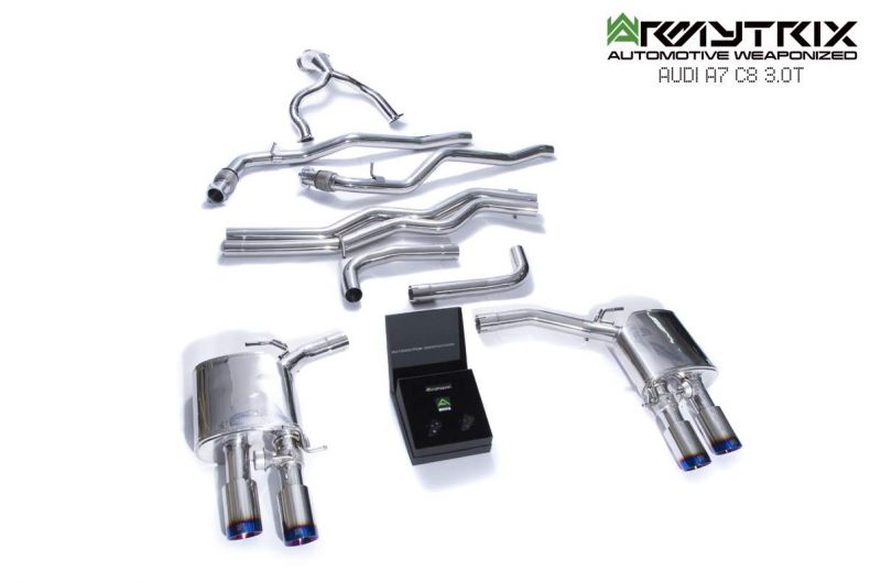 Armytrix exhaust system for Audi A6 C8 55 TFSI (2018-present) valvetronic exhaust system