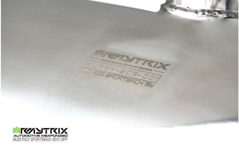 Armytrix exhaust system for Audi RS3 8Y Sportback (2020-Present) valvetronic exhaust system