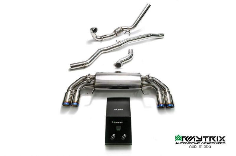 Armytrix exhaust system for Audi S1 8X 2.0 Hatchback/ Sportback (2014-2018) valvetronic exhaust system