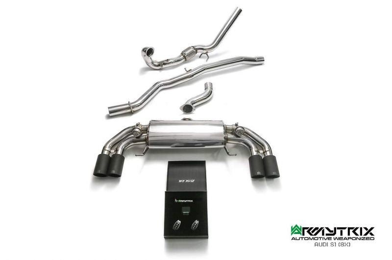 Armytrix exhaust system for Audi S1 8X 2.0 Hatchback/ Sportback (2014-2018) valvetronic exhaust system