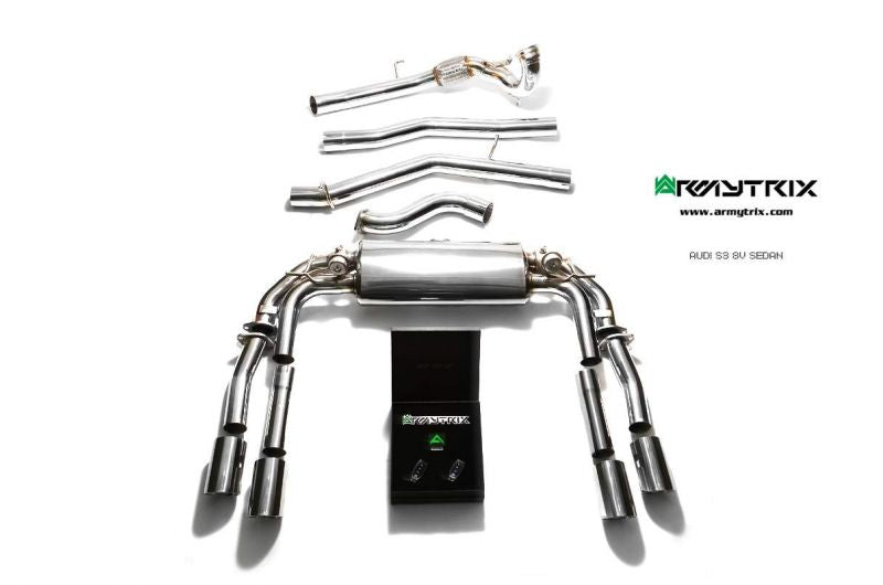 Armytrix exhaust system for AUDI S3 8V SEDAN (2013-2020) valvetronic exhaust system