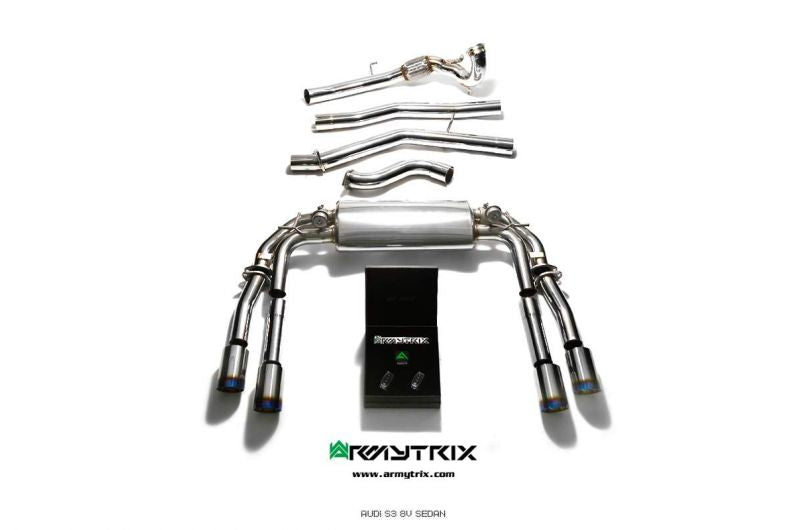 Armytrix exhaust system for AUDI S3 8V SEDAN (2013-2020) valvetronic exhaust system