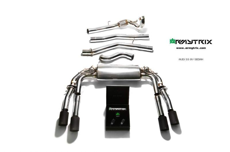 Armytrix exhaust system for AUDI S3 8V SEDAN (2013-2020) valvetronic exhaust system