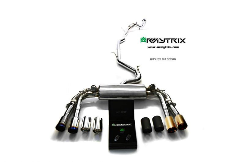 Armytrix exhaust system for AUDI S3 8V SEDAN (2013-2020) valvetronic exhaust system