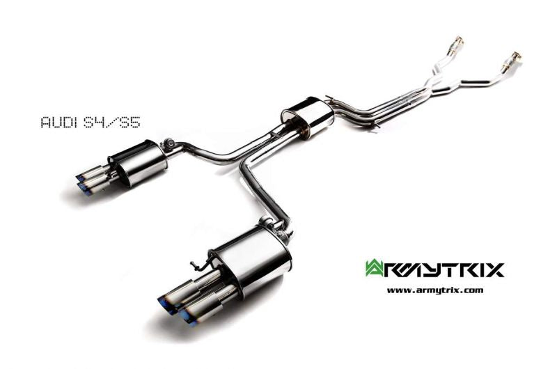 Armytrix exhaust system for Audi A4 B8 3.0 TFSI Sedan/Avant (2009-2015) valvetronic exhaust system
