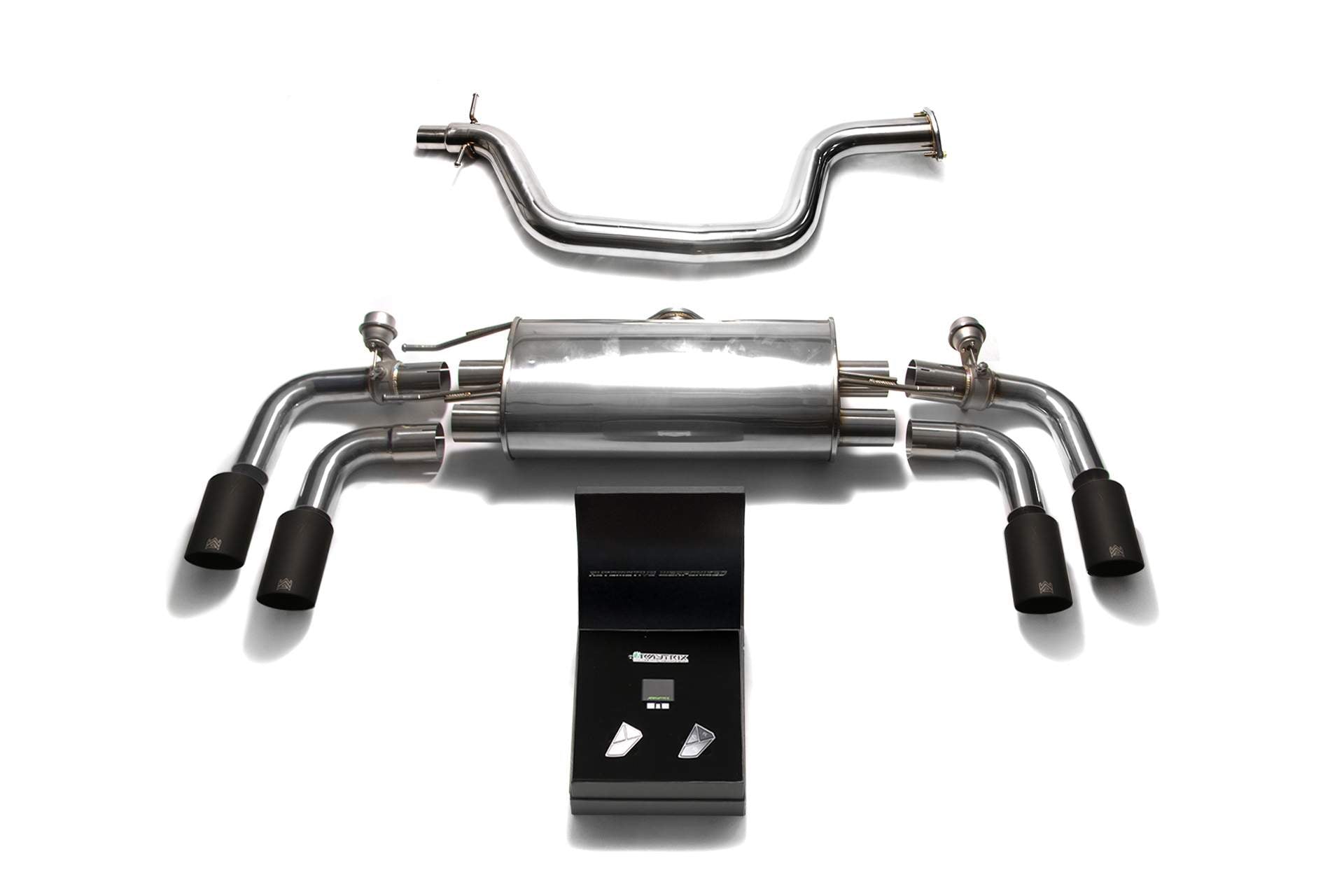 Armytrix exhaust system for Audi TT 8J MK2 2WD 1.8/2.0 TFSI Coupé (2006-2014) valvetronic exhaust system