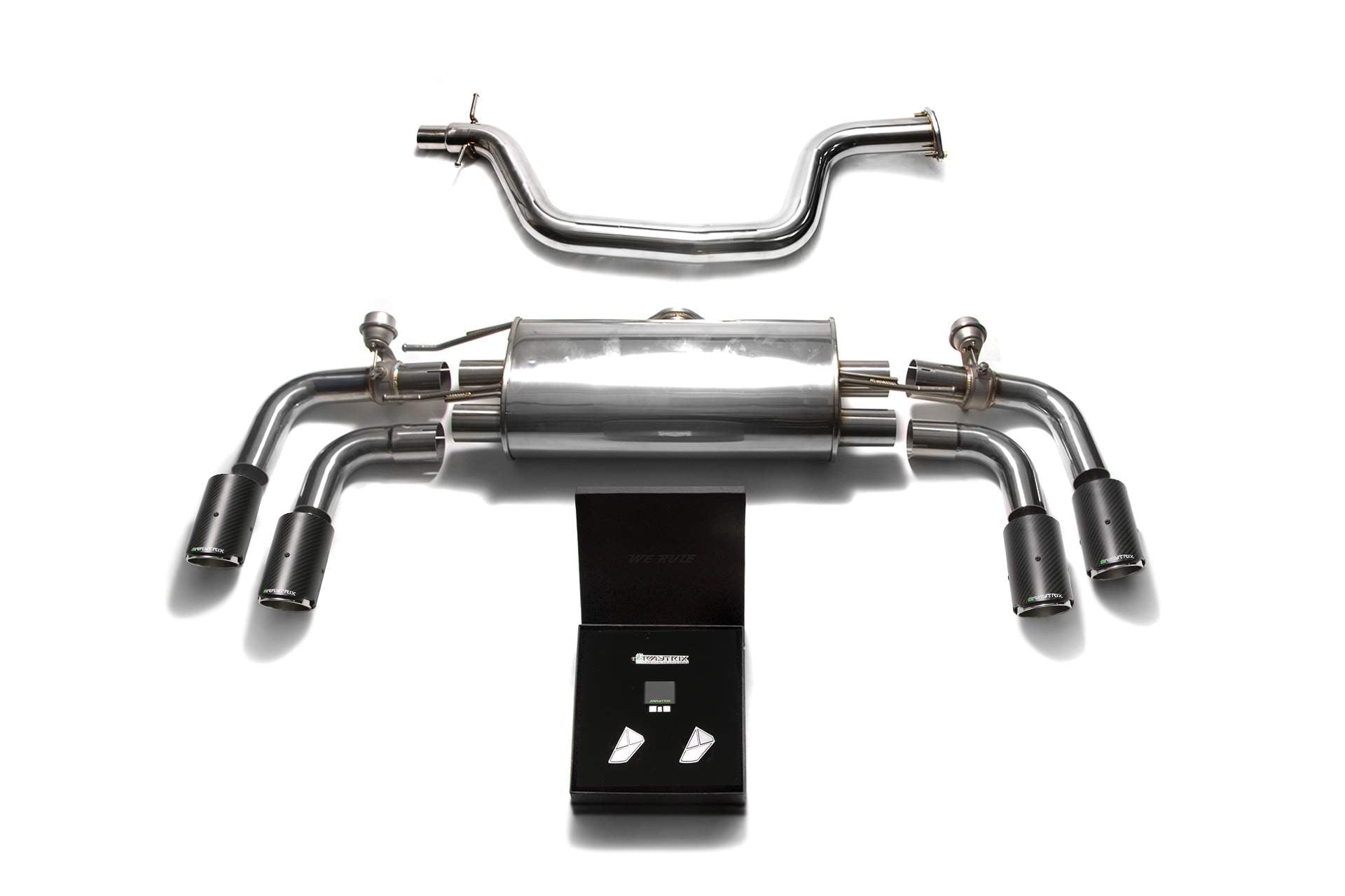 Armytrix exhaust system for Audi TT 8J MK2 2WD 1.8/2.0 TFSI Coupé (2006-2014) valvetronic exhaust system