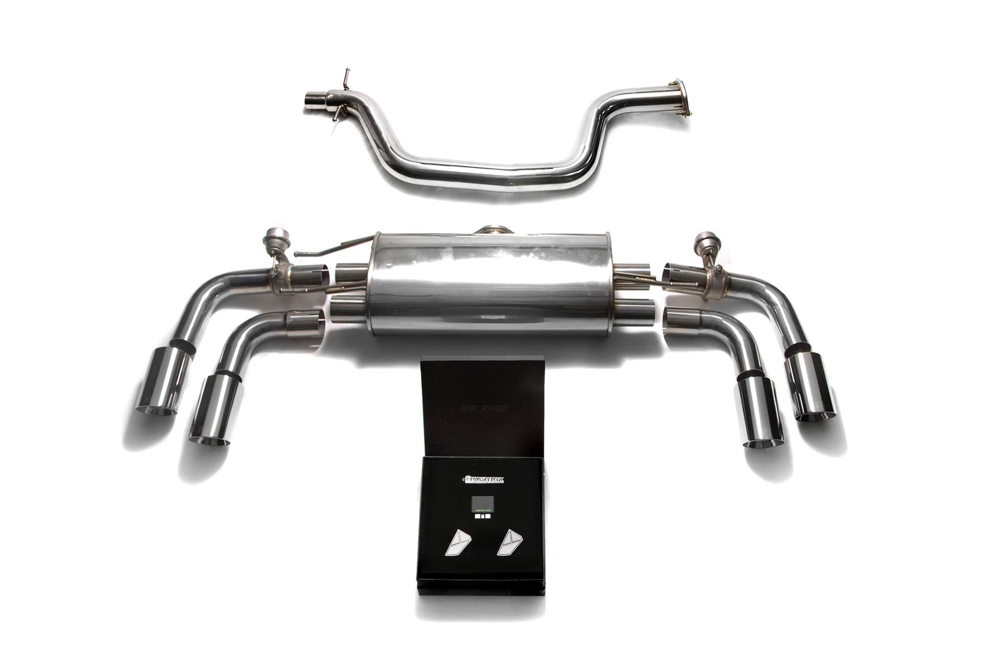 Armytrix exhaust system for Audi TT 8J MK2 2WD 1.8/2.0 TFSI Coupé (2006-2014) valvetronic exhaust system
