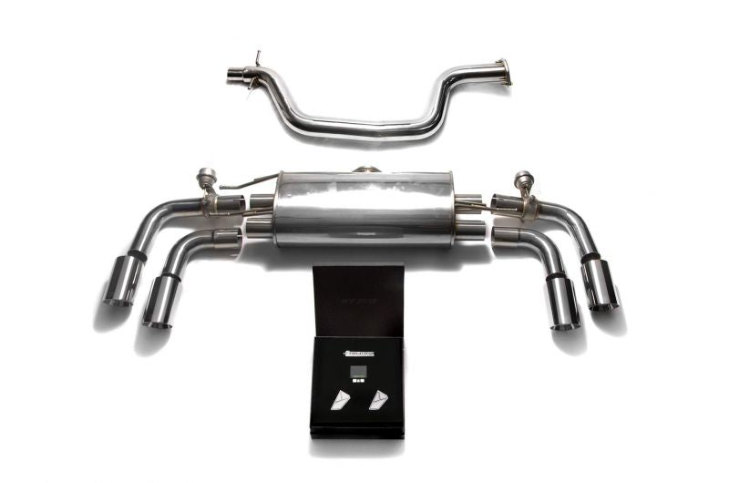 Armytrix exhaust system for Audi TT 8J MK2 2WD 1.8/2.0 TFSI Coupé (2006-2014) valvetronic exhaust system