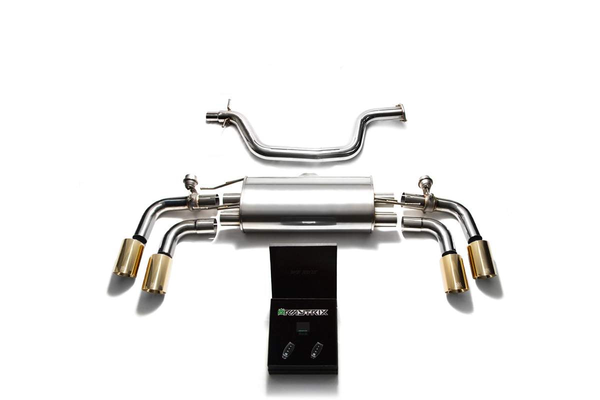 Armytrix exhaust system for Audi TT 8J MK2 2WD 1.8/2.0 TFSI Coupé (2006-2014) valvetronic exhaust system