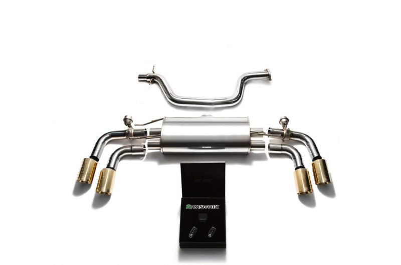 Armytrix exhaust system for Audi TT 8J MK2 2WD 1.8/2.0 TFSI Coupé (2006-2014) valvetronic exhaust system