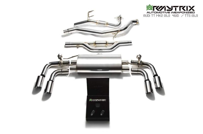 Armytrix exhaust system for Audi TTS 8J MK2 Quattro Coupé (2008-2014) valvetronic exhaust system