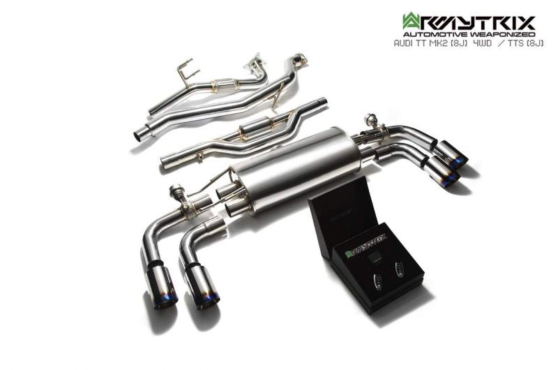 Armytrix exhaust system for Audi TTS 8J MK2 Quattro Coupé (2008-2014) valvetronic exhaust system