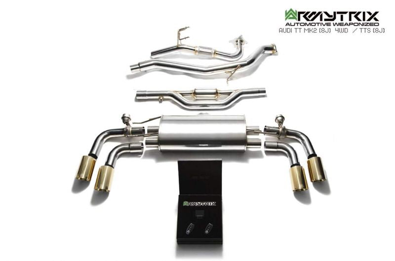 Armytrix exhaust system for Audi TTS 8J MK2 Quattro Coupé (2008-2014) valvetronic exhaust system