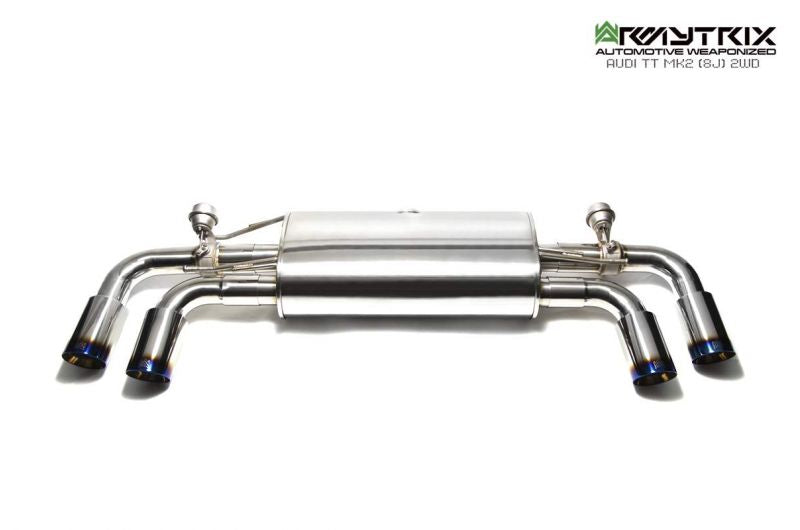 Armytrix exhaust system for Audi TT 8J MK2 2WD 1.8/2.0 TFSI Coupé (2006-2014) valvetronic exhaust system