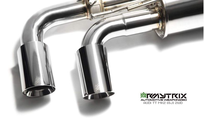Armytrix exhaust system for Audi TT 8J MK2 2WD 1.8/2.0 TFSI Coupé (2006-2014) valvetronic exhaust system