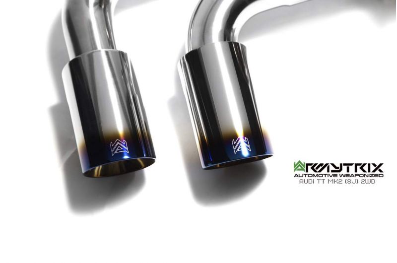 Armytrix exhaust system for Audi TT 8J MK2 2WD 1.8/2.0 TFSI Coupé (2006-2014) valvetronic exhaust system