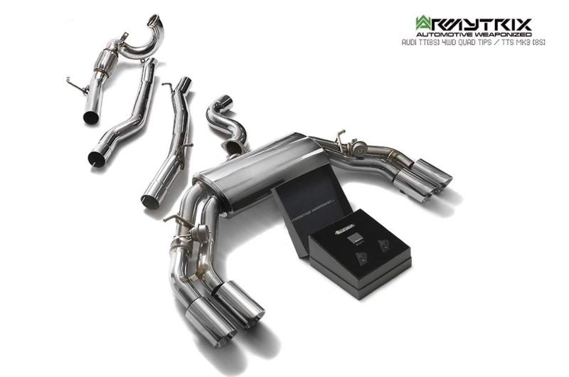 Armytrix exhaust system for Audi TTS 8S MK3 Quattro Coupé Non-OPF (2015-2023) valvetronic exhaust system