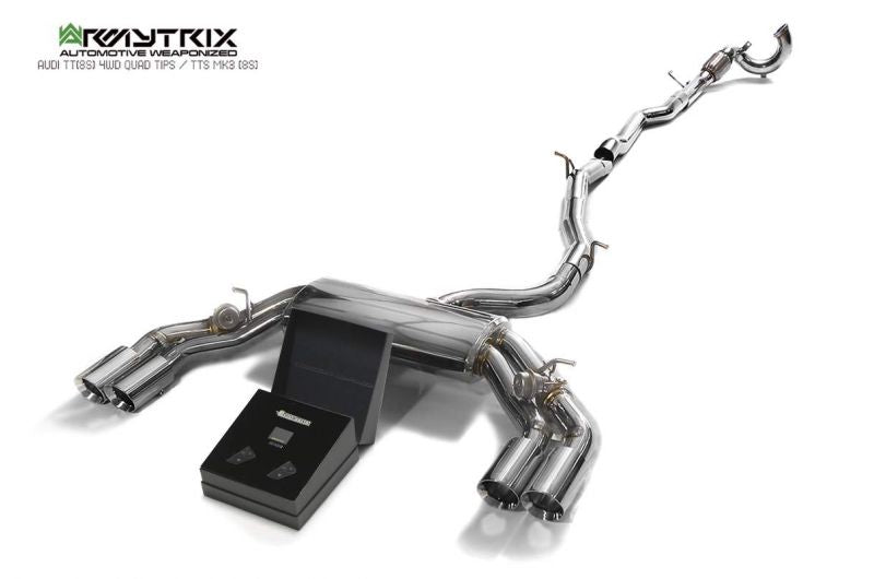 Armytrix exhaust system for Audi TTS 8S MK3 Quattro Coupé Non-OPF (2015-2023) valvetronic exhaust system
