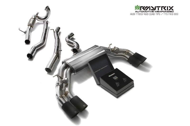 Armytrix exhaust system for Audi TTS 8S MK3 Quattro Coupé Non-OPF (2015-2023) valvetronic exhaust system