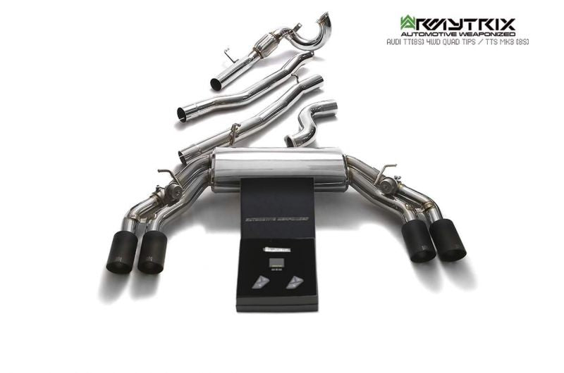 Armytrix exhaust system for Audi TTS 8S MK3 Quattro Coupé Non-OPF (2015-2023) valvetronic exhaust system