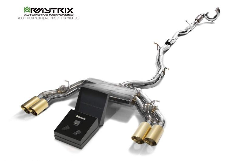 Armytrix exhaust system for Audi TTS 8S MK3 Quattro Coupé Non-OPF (2015-2023) valvetronic exhaust system