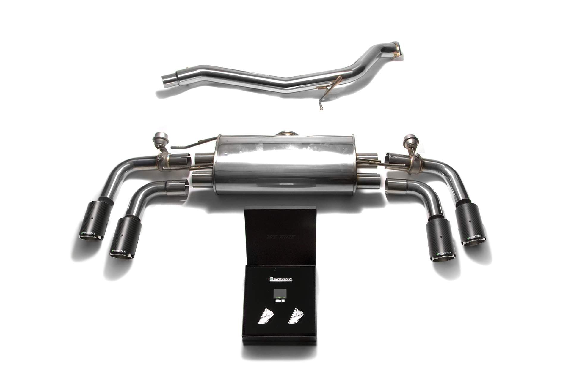 Armytrix exhaust system for Audi TT 8J MK2 1.8 2.0 TFSI Quattro Coupé (2006-2014) valvetronic exhaust system