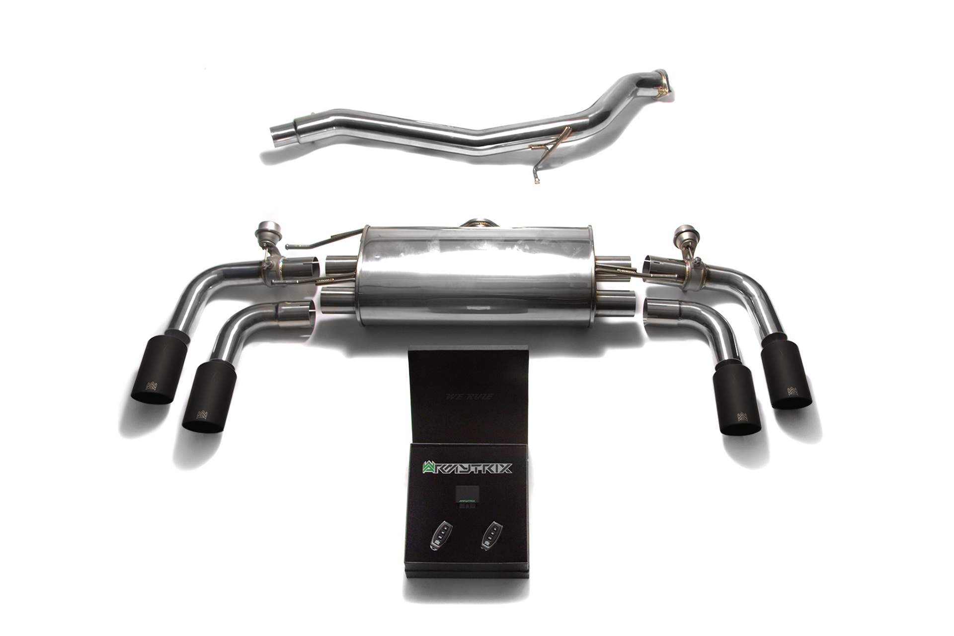 Armytrix exhaust system for Audi TT 8J MK2 1.8 2.0 TFSI Quattro Coupé (2006-2014) valvetronic exhaust system