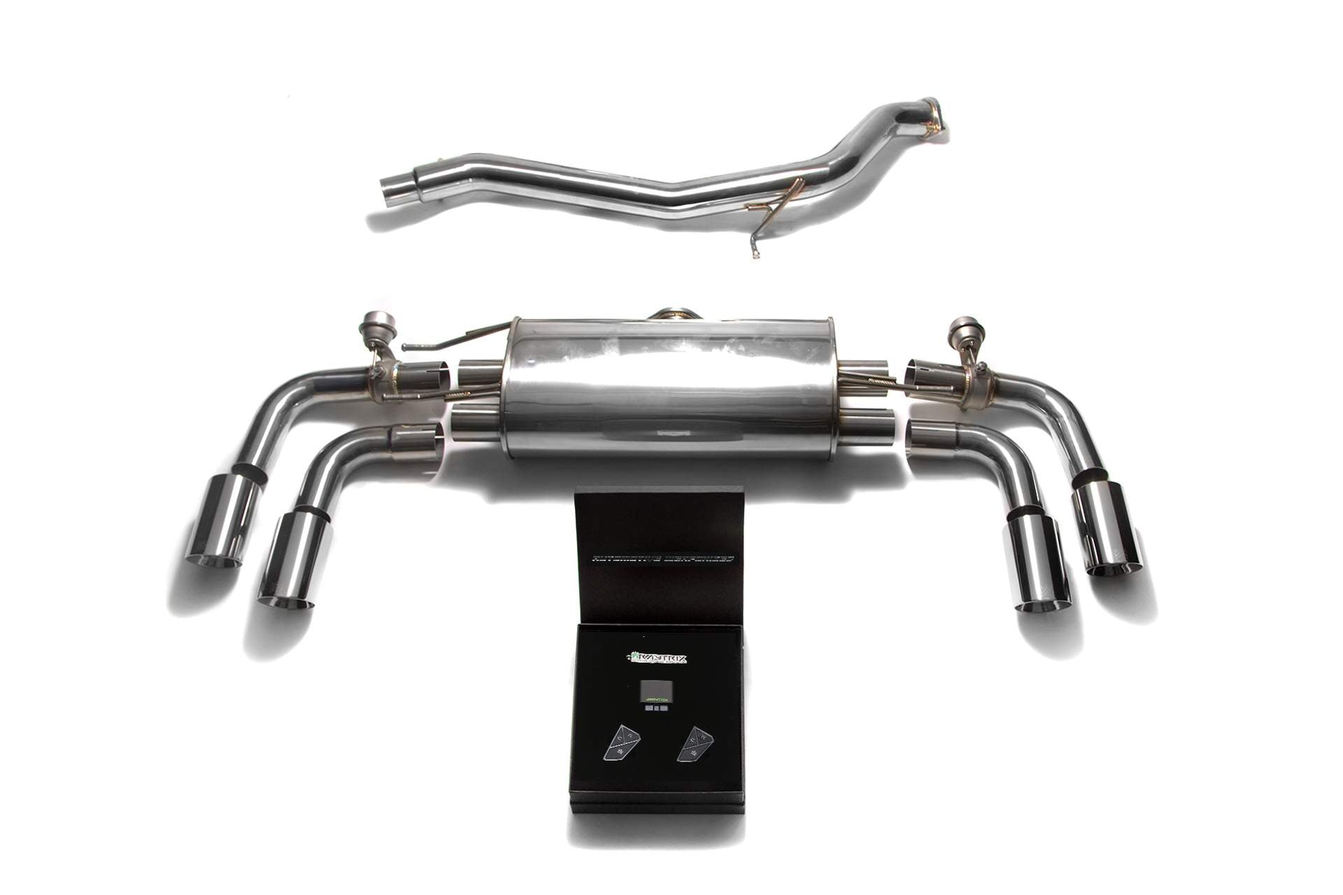 Armytrix exhaust system for Audi TT 8J MK2 1.8 2.0 TFSI Quattro Coupé (2006-2014) valvetronic exhaust system