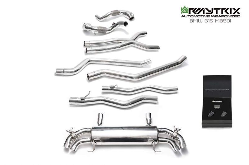 Armytrix exhaust system for BMW G14/G15 M850i xDrive (OE valve control)(Non-OPF) (2018-present) valvetronic exhaust system